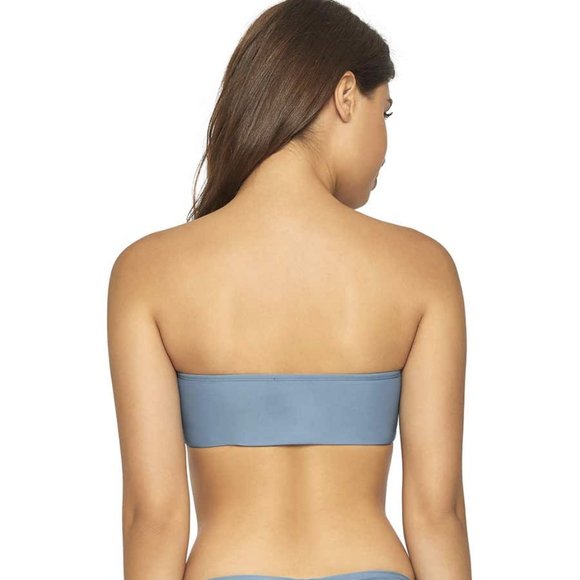 NEW WITH TAGS Sky Blue Lace Up Bandeau - Picture 2 of 3